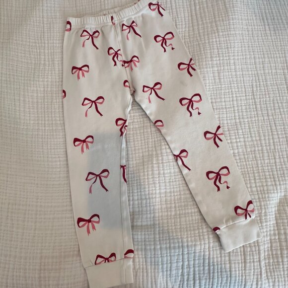 Sleepy Doe Girl's Size 7-8 Bow Print Cotton Jersey Pajama Set - Picture 9 of 14